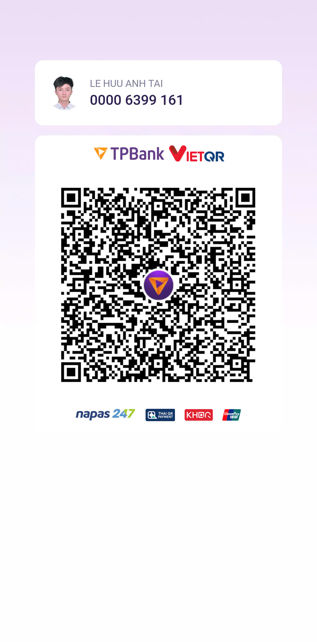 QR chuyển khoản TPBank